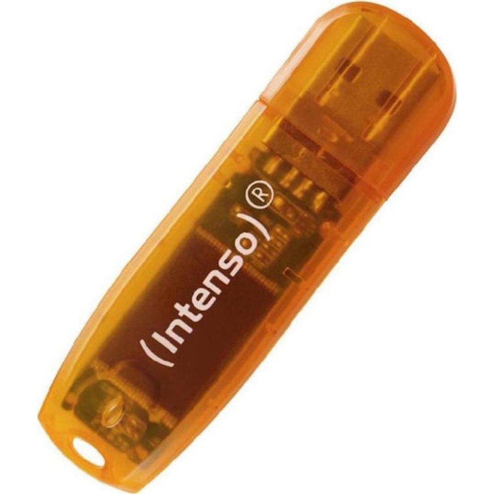 Intenso Rainbow Line 64GB USB 2.0 Stick Πορτοκαλί