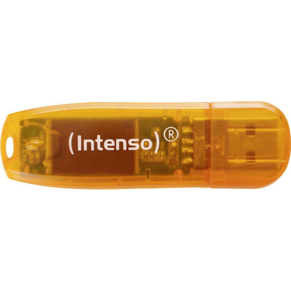 Intenso Rainbow Line 64GB USB 2.0 Stick Πορτοκαλί
