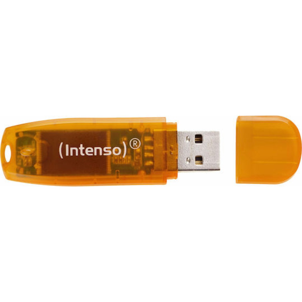 Intenso Rainbow Line 64GB USB 2.0 Stick Πορτοκαλί