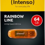 Intenso Rainbow Line 64GB USB 2.0 Stick Πορτοκαλί
