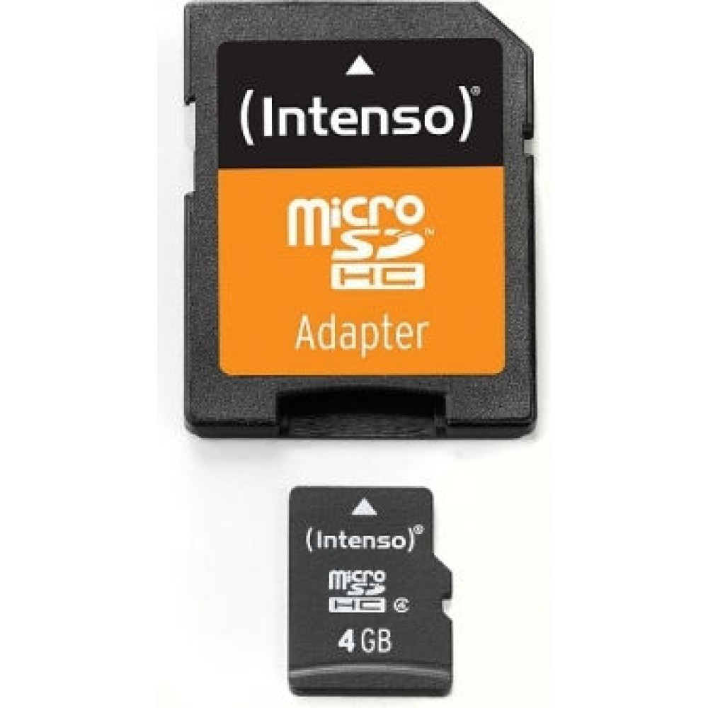 Intenso microSDHC 4GB Class 4 με αντάπτορα