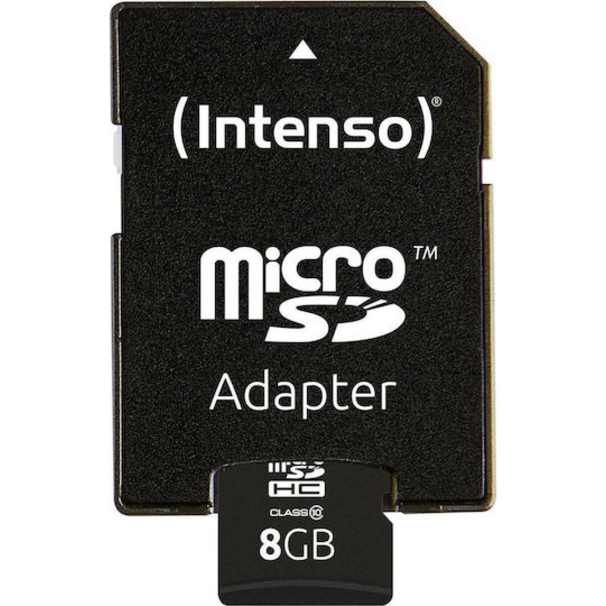 Intenso microSDHC 8GB Class 10 High Speed με αντάπτορα