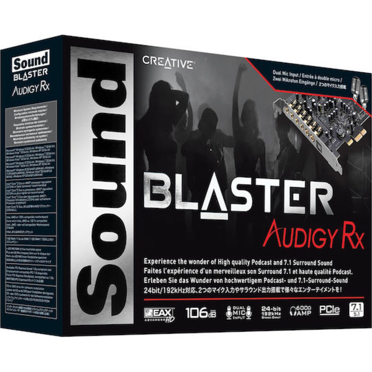 Creative Sound Blaster Audigy RX ​Εσωτερική PCI Express Κάρτα Ήχου 7.1