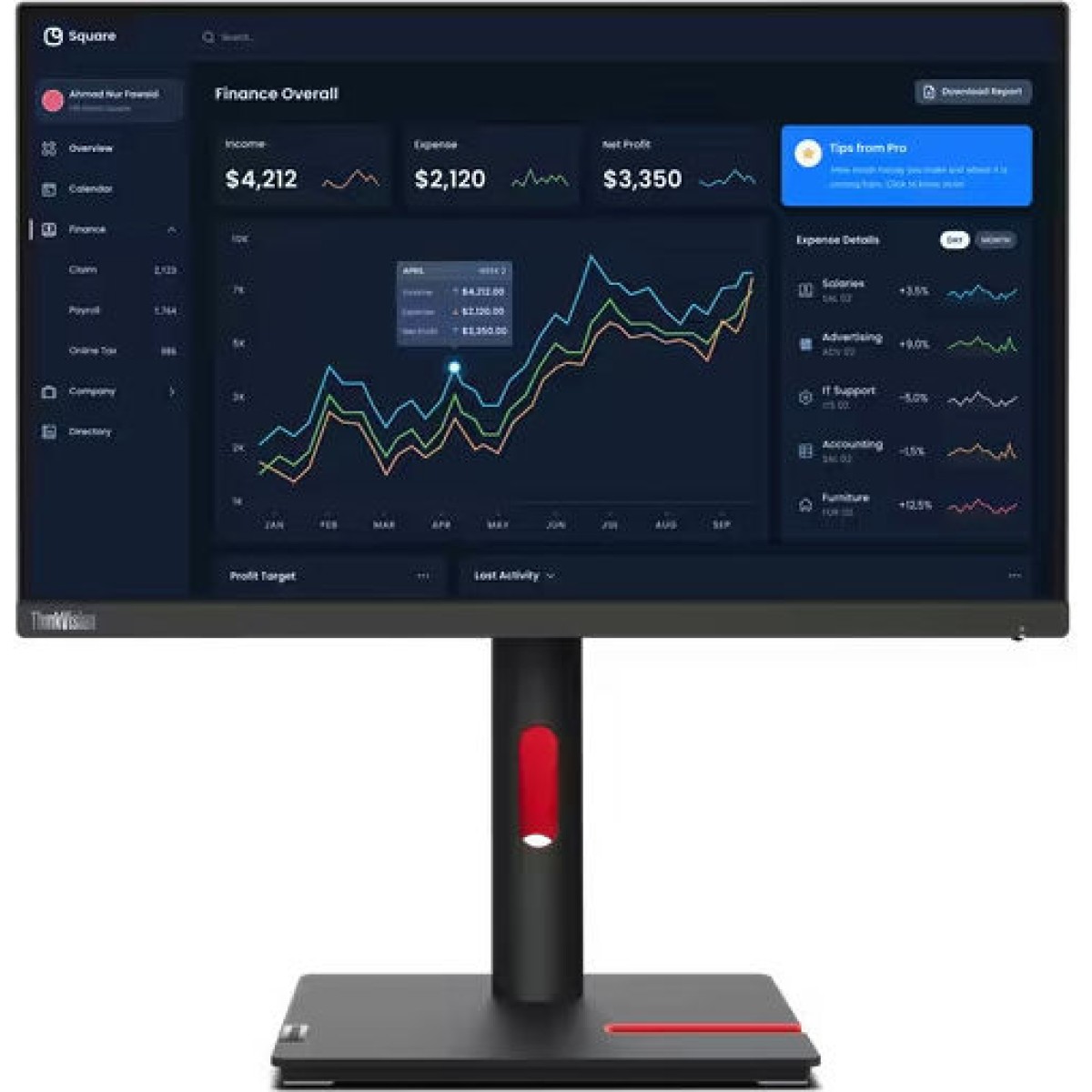 Lenovo ThinkVision T22i-30 IPS Monitor 21.5