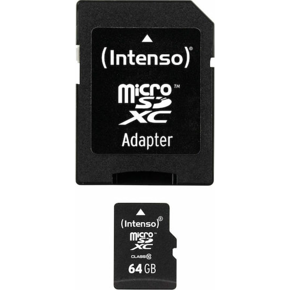 Intenso microSDXC 64GB Class 10 High Speed με αντάπτορα