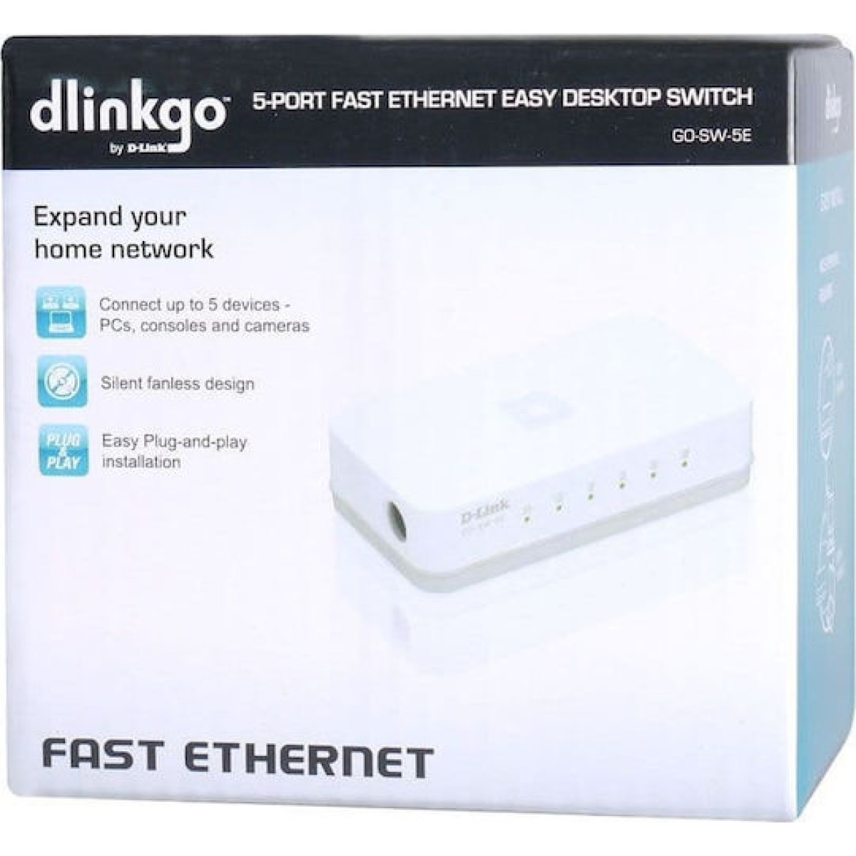 D-Link GO-SW-5E Unmanaged L2 Switch με 5 Θύρες Ethernet