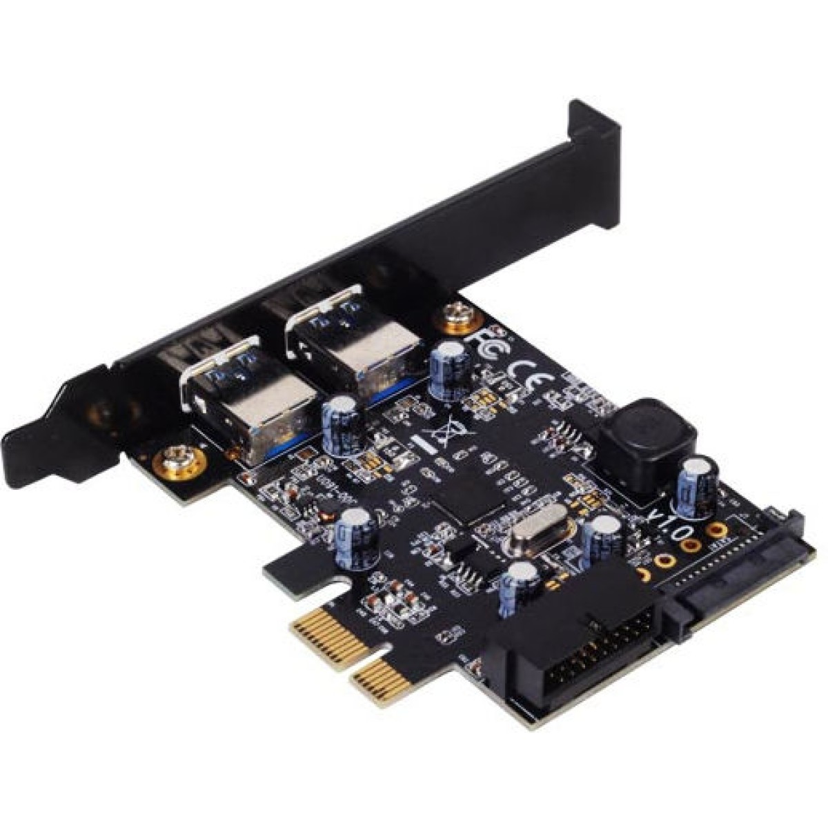 Silverstone PCIe σε 2 εξωτερικές και 1 εσωτερική θύρα USB 3.0