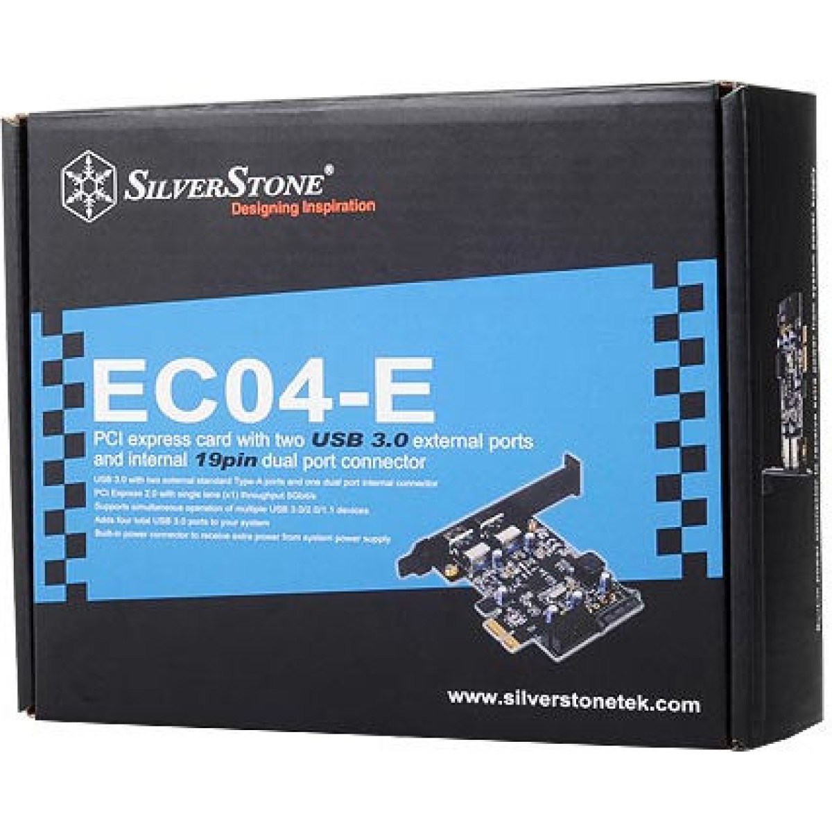 Silverstone PCIe σε 2 εξωτερικές και 1 εσωτερική θύρα USB 3.0