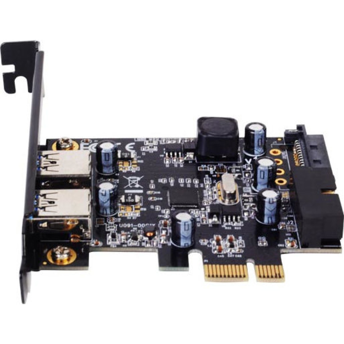 Silverstone PCIe σε 2 εξωτερικές και 1 εσωτερική θύρα USB 3.0