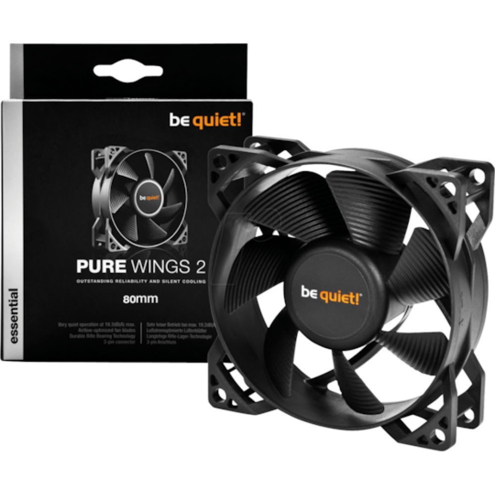 Be Quiet Pure Wings 2 Case Fan 80mm με Σύνδεση 3-Pin