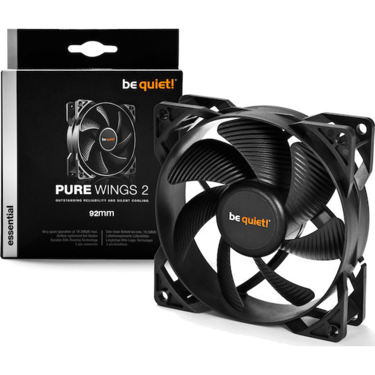 Be Quiet Pure Wings 2 Case Fan 92mm με Σύνδεση 3-Pin