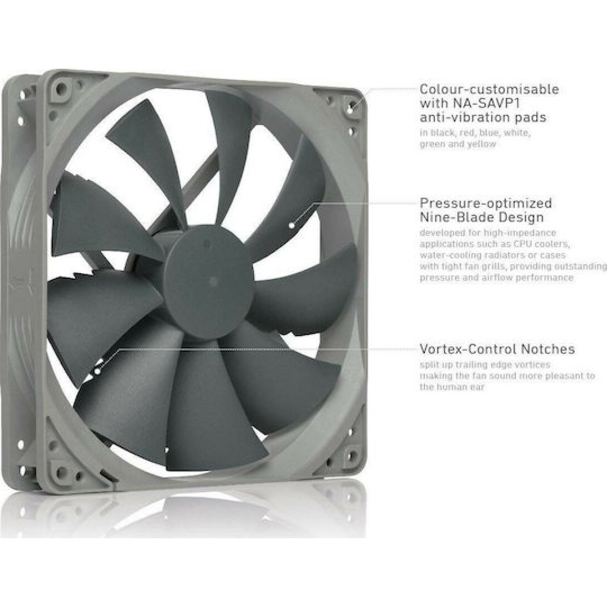 Noctua NF-P14s redux-1200 Case Fan 140mm με Σύνδεση 3-Pin Γκρι