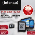 Intenso microSDHC 32GB Class 10 U1 UHS-I με αντάπτορα