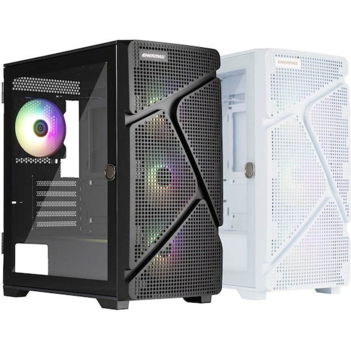 Enermax MarbleShell MS31 RGB Gaming Midi Tower Κουτί Υπολογιστή με Πλαϊνό Παράθυρο Λευκό