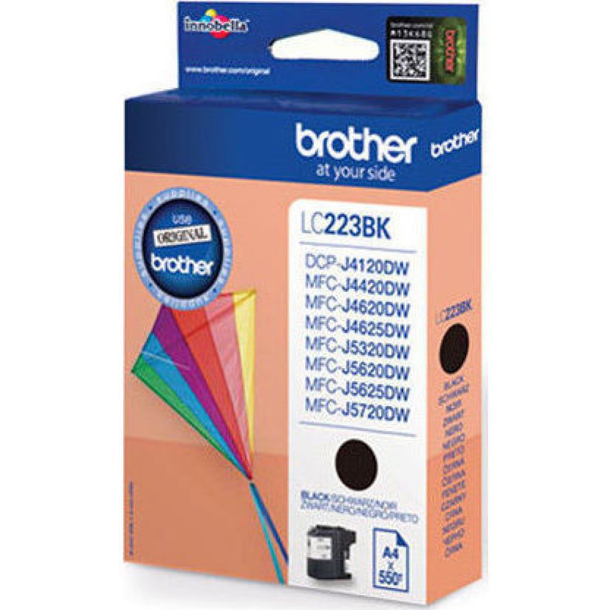Brother LC223 Γνήσιο Μελάνι Εκτυπωτή InkJet Μαύρο (LC-223BK)