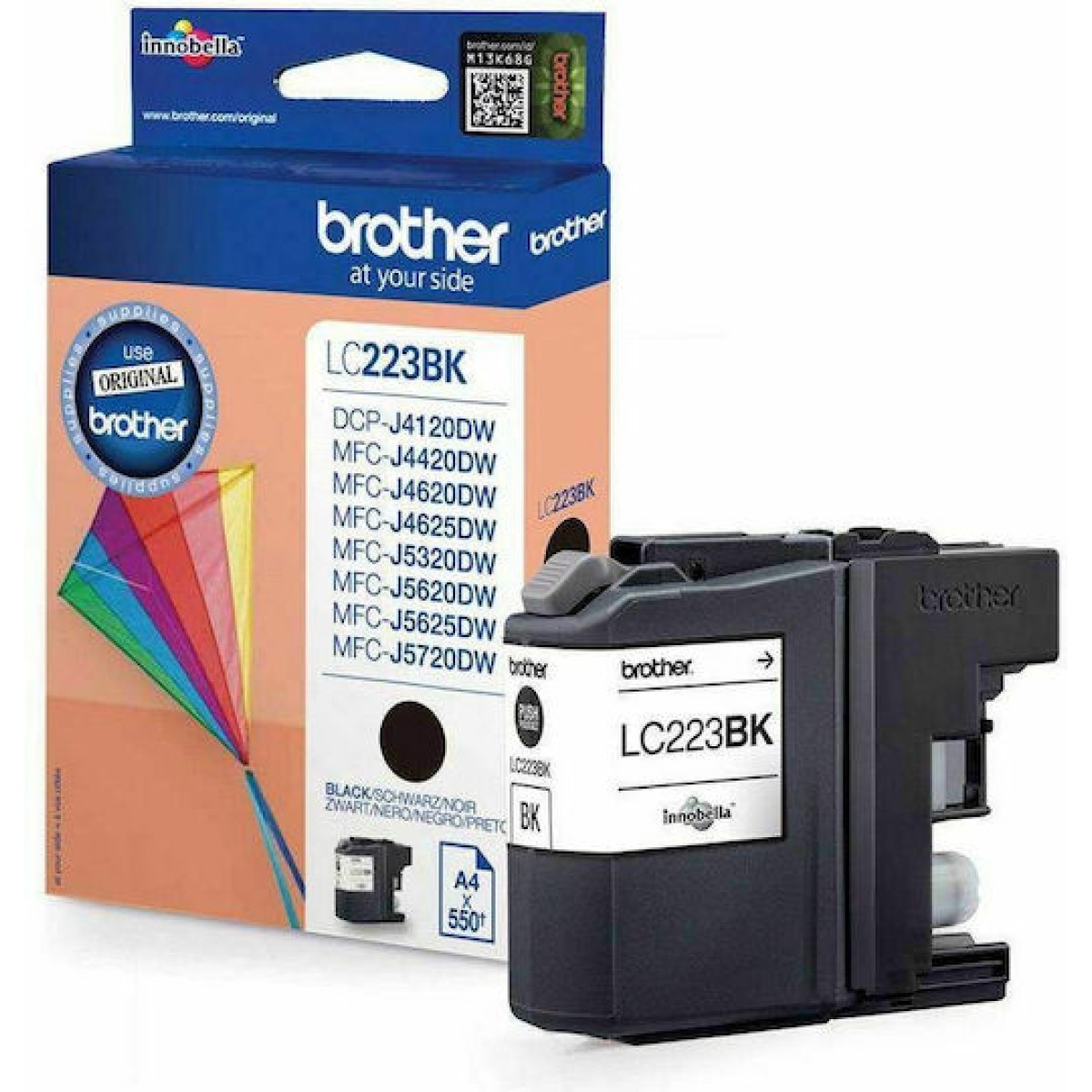 Brother LC223 Γνήσιο Μελάνι Εκτυπωτή InkJet Μαύρο (LC-223BK)