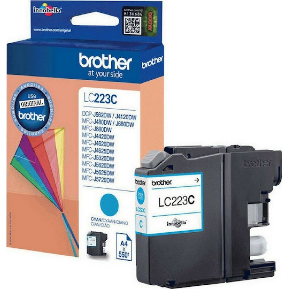 Brother LC223 Γνήσιο Μελάνι Εκτυπωτή InkJet Κυανό (LC-223C)
