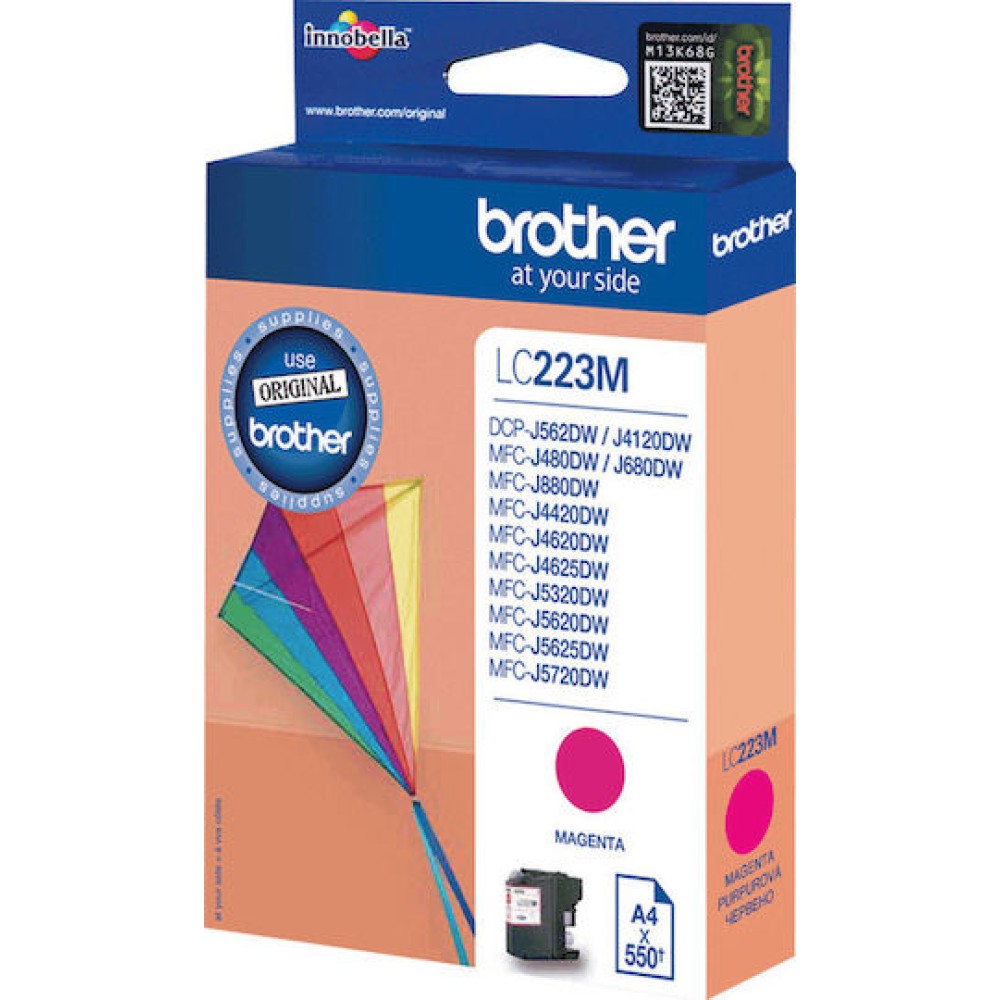 Brother LC223 Γνήσιο Μελάνι Εκτυπωτή InkJet Ματζέντα (LC-223M)