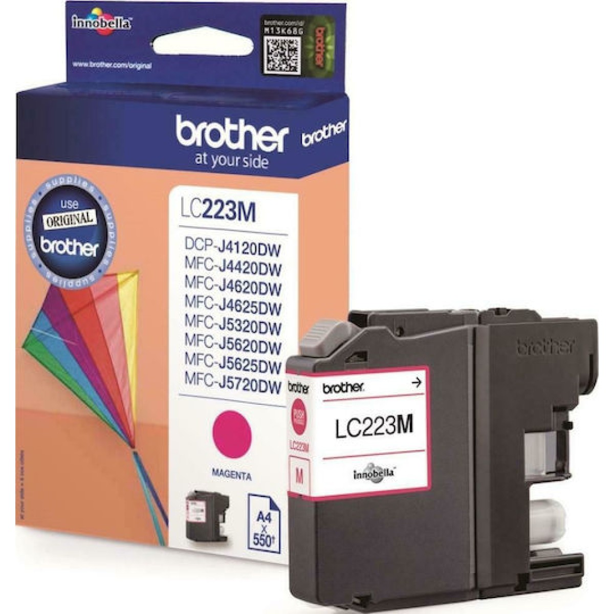 Brother LC223 Γνήσιο Μελάνι Εκτυπωτή InkJet Ματζέντα (LC-223M)