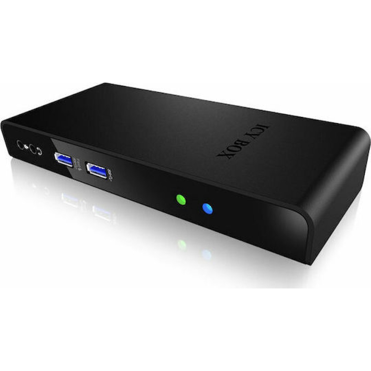 Icy Box USB-C Docking Station με HDMI Ethernet και σύνδεση 2 Οθονών Μαύρο (IB-DK2241AC)