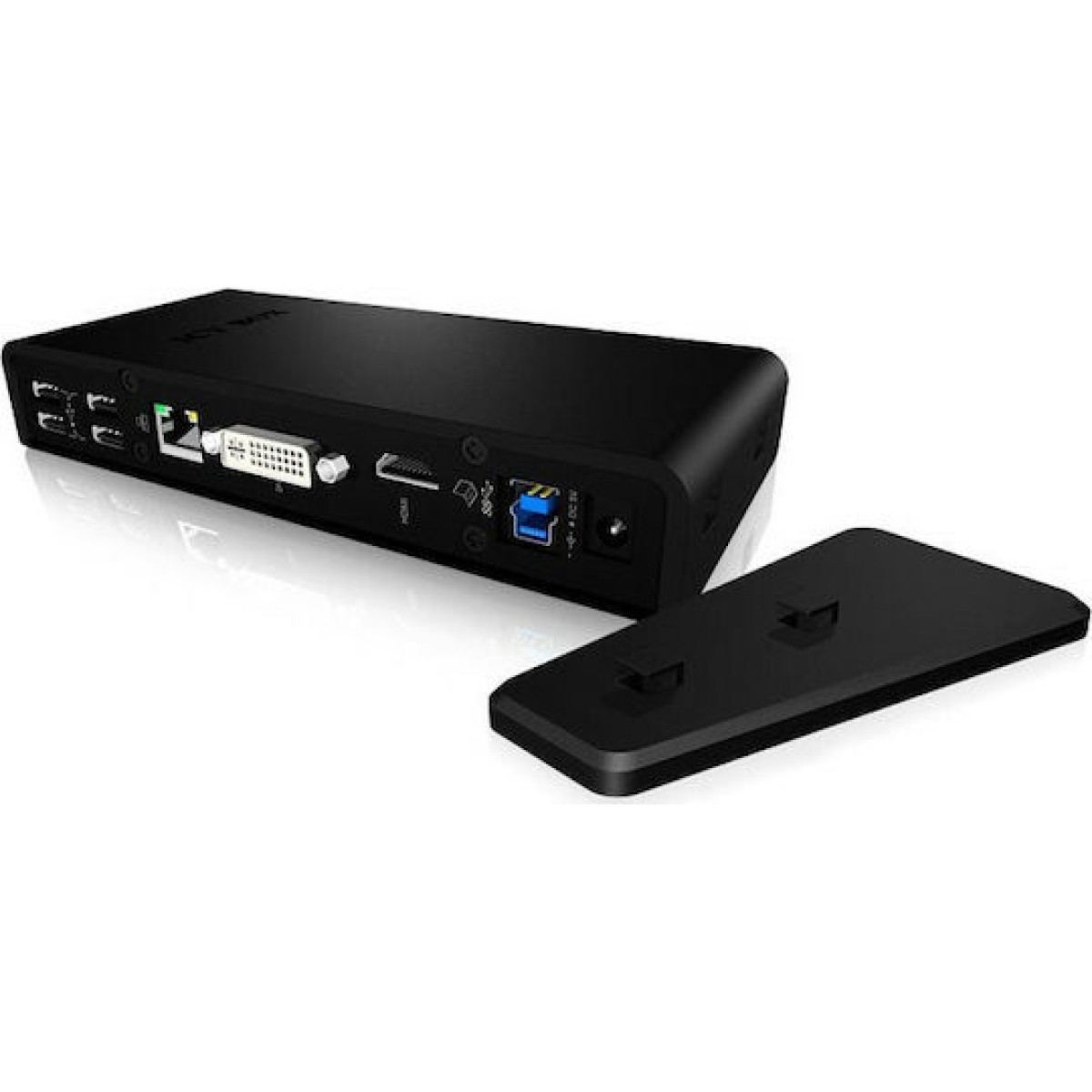 Icy Box USB-C Docking Station με HDMI Ethernet και σύνδεση 2 Οθονών Μαύρο (IB-DK2241AC)