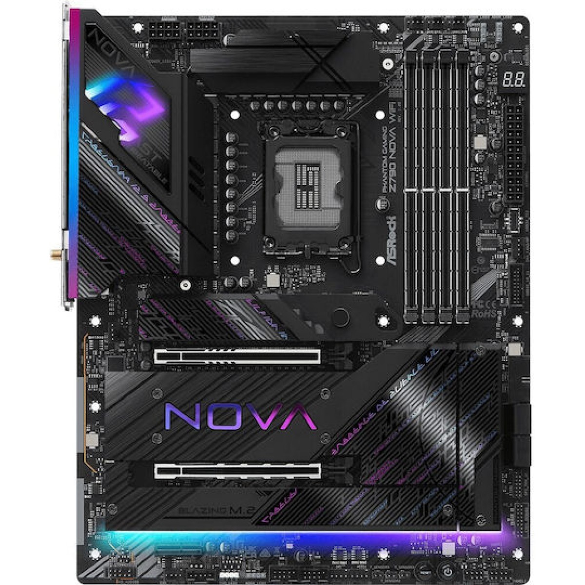ASRock Phantom Gaming Nova Z790 Wi-Fi Motherboard ATX με Intel 1700 Socket 90-MXBMB0-A0UAYZ