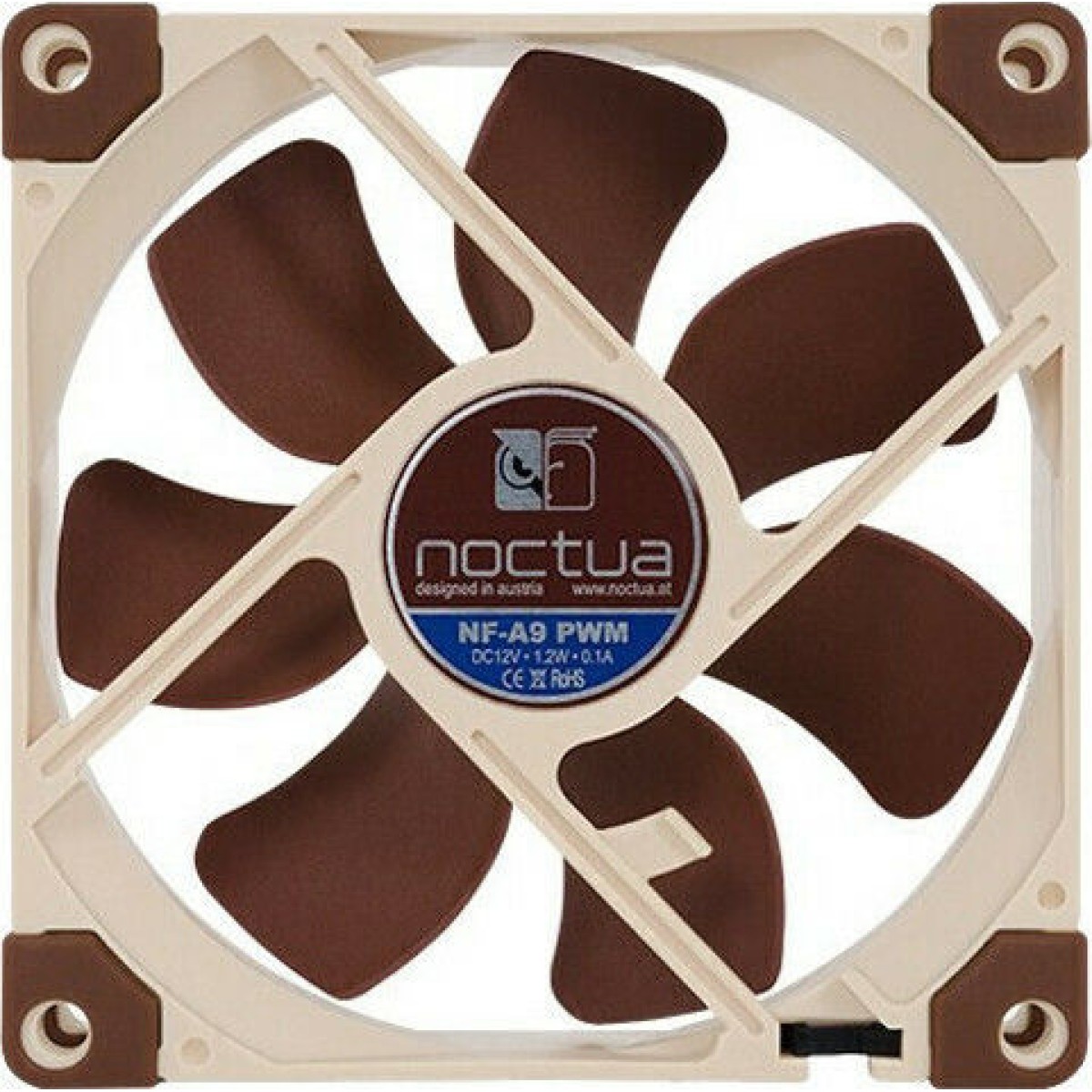 Noctua NF-A9 Case Fan 92mm με Σύνδεση 4-Pin PWM Καφέ