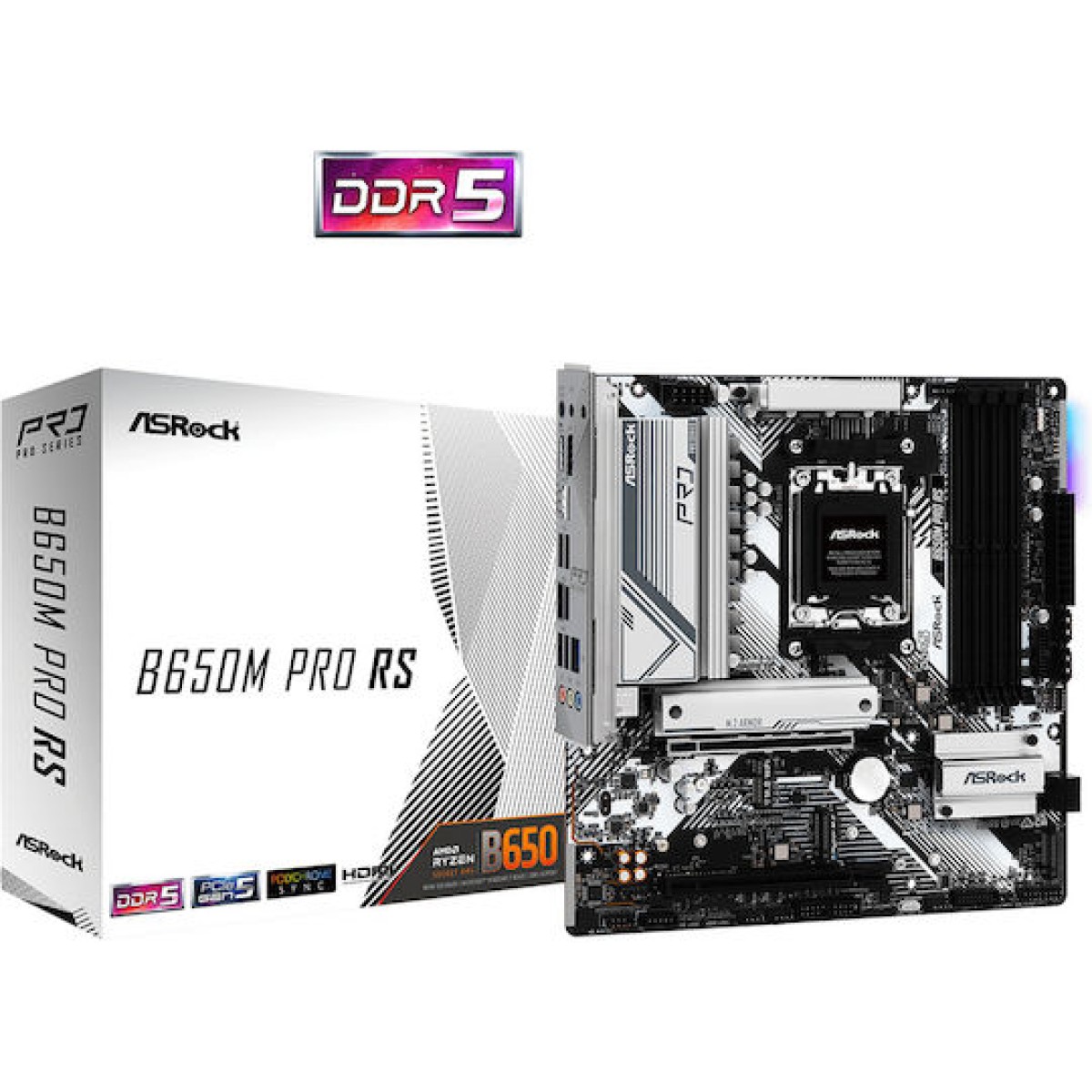 ASRock B650M Pro RS Motherboard Micro ATX με AMD AM5 Socket 90-MXBLP0-A0UAYZ