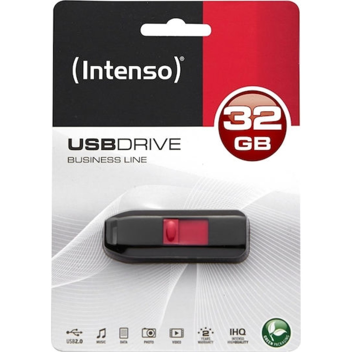 Intenso Business Line 32GB USB 2.0 Stick Μαύρο