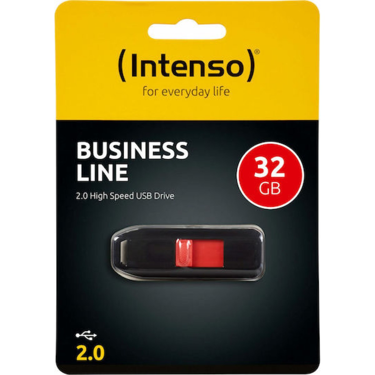 Intenso Business Line 32GB USB 2.0 Stick Μαύρο