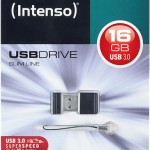 Intenso Slim Line 16GB USB 3.0 Stick Μαύρο