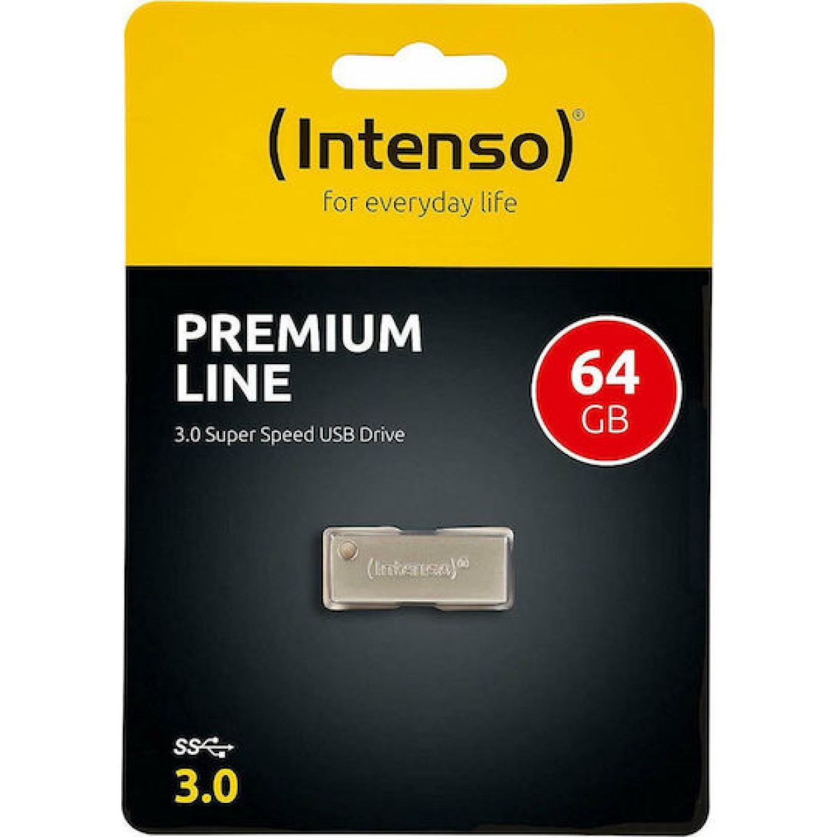 Intenso Premium Line 64GB USB 3.0 Stick Ασημί