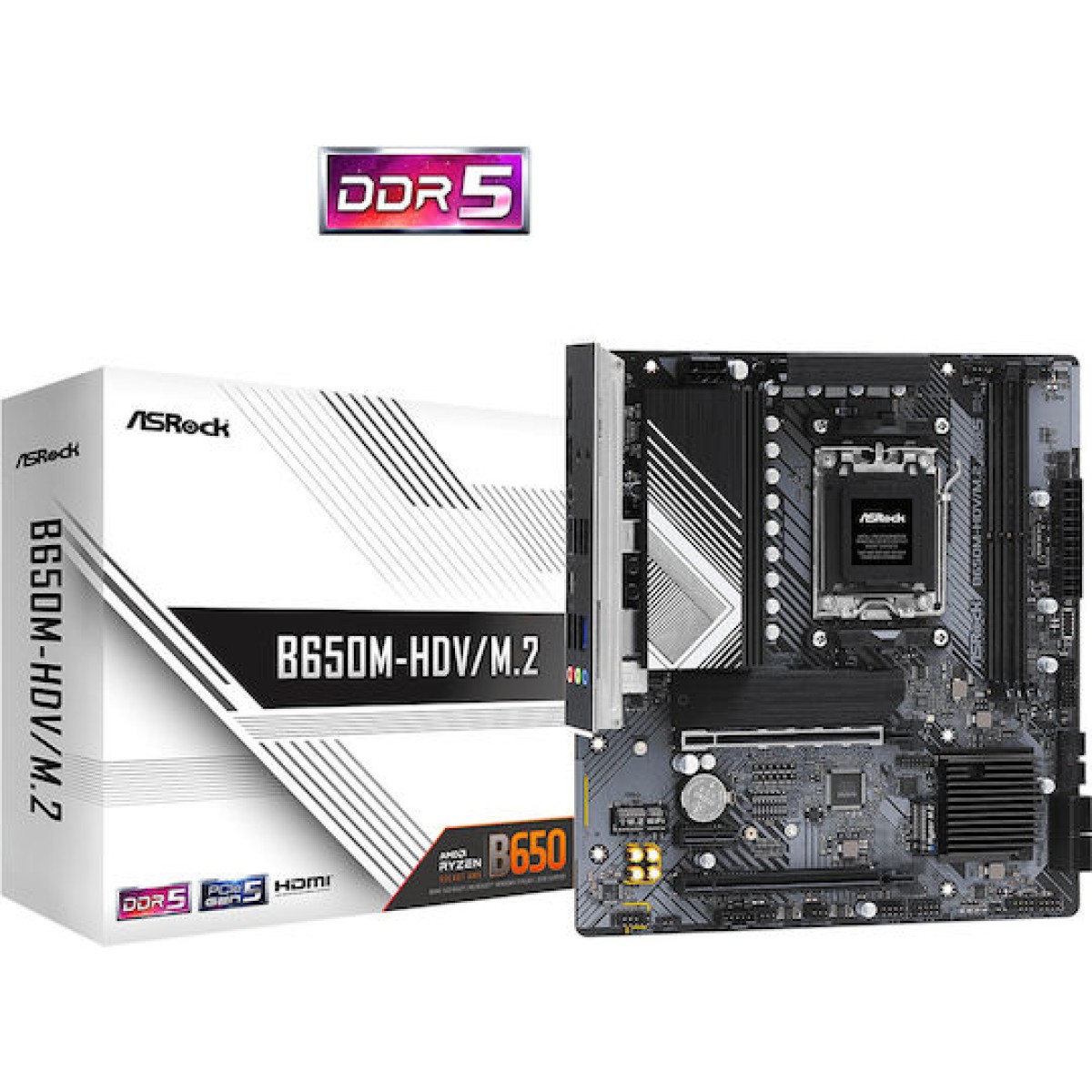 ASRock B650M-HDV/M.2 Motherboard Micro ATX με AMD AM5 Socket 90-MXBLA0-A0UAYZ