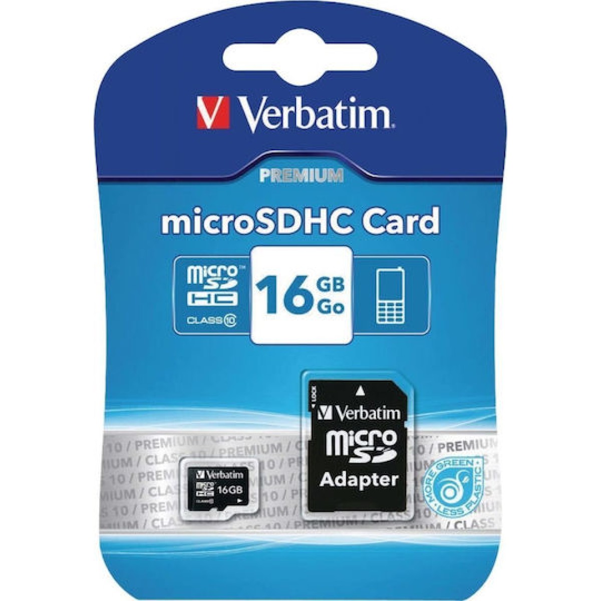Verbatim Premium microSDHC 16GB Class 10 U1 UHS-I με αντάπτορα