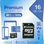 Verbatim Premium microSDHC 16GB Class 10 U1 UHS-I με αντάπτορα