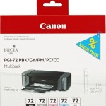 Canon PGI-72 Γνήσιο Πακέτο 5 Μελανιών Εκτυπωτή InkJet Photo Κυανό / Photo Ματζέντα / Photo Μαύρο / Γκρι / Chroma Optimizer (6403B007)