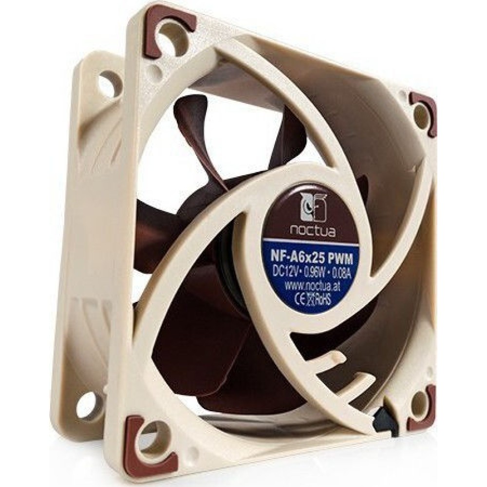 Noctua NF-A6x25 Case Fan 60mm με Σύνδεση 4-Pin PWM Καφέ