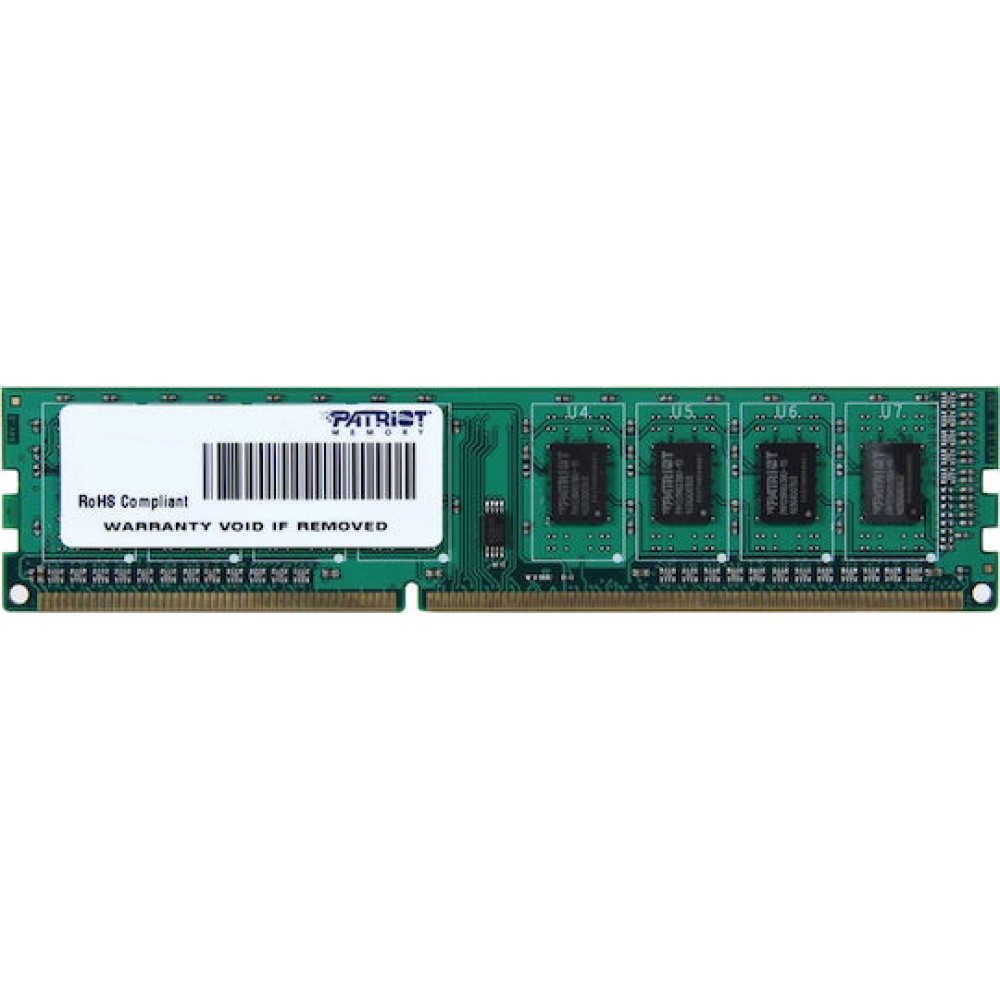 Patriot DDR3 με Module 1x4GB και Ταχύτητα 1600 για Desktop