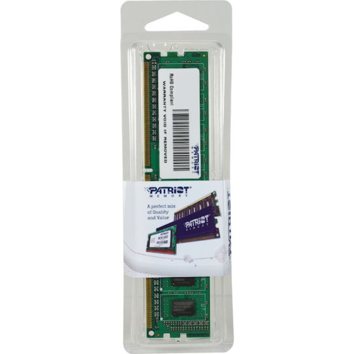 Patriot DDR3 με Module 1x4GB και Ταχύτητα 1600 για Desktop