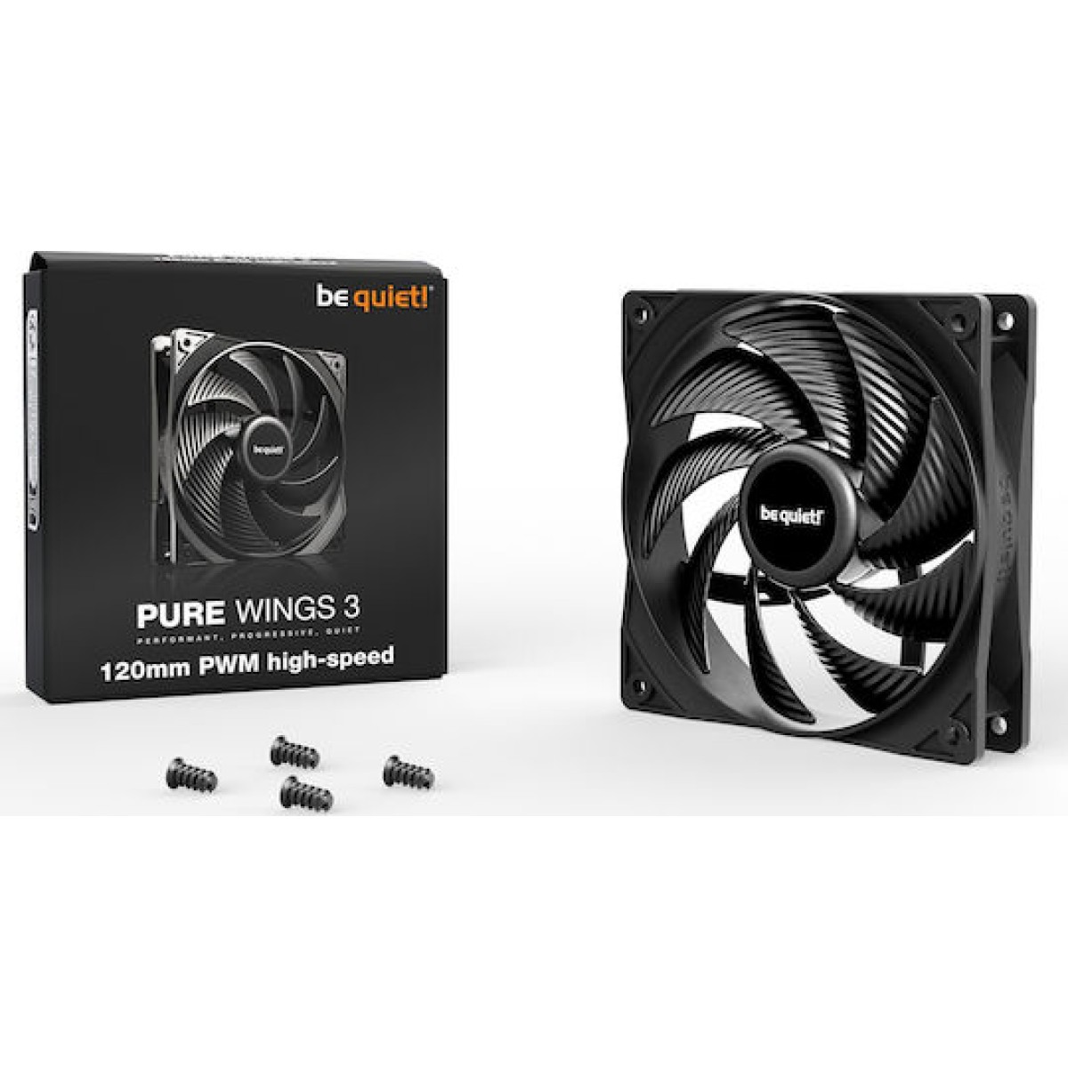 Be Quiet Cooler Pure Wings 3 Case Fan 120mm με Σύνδεση 4-Pin PWM