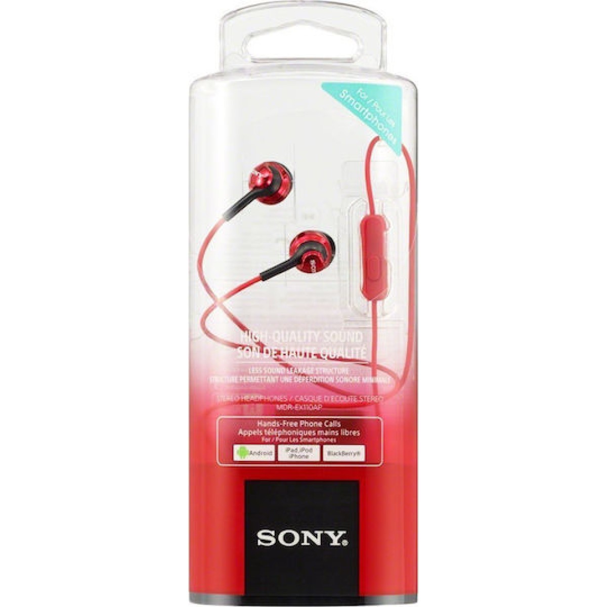 Sony MDR-EX110AP In-ear Handsfree με Βύσμα 3.5mm Κόκκινο