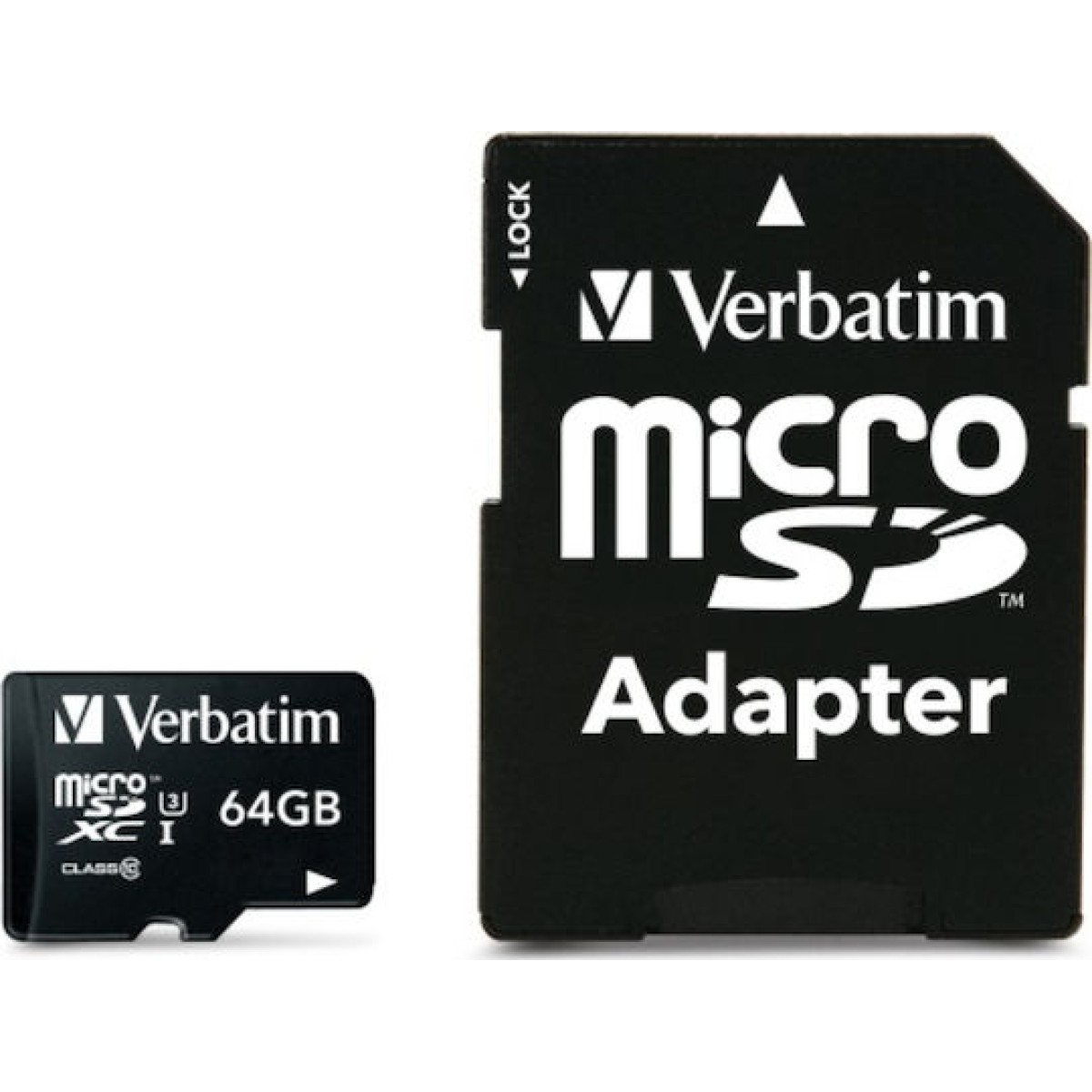 Verbatim Pro microSDXC 64GB Class 10 U3 UHS-I με αντάπτορα