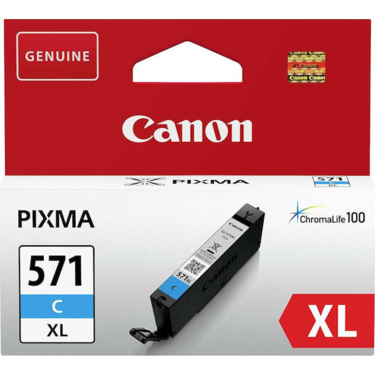 Canon CLI-571XL Γνήσιο Μελάνι Εκτυπωτή InkJet Κυανό (0332C001)