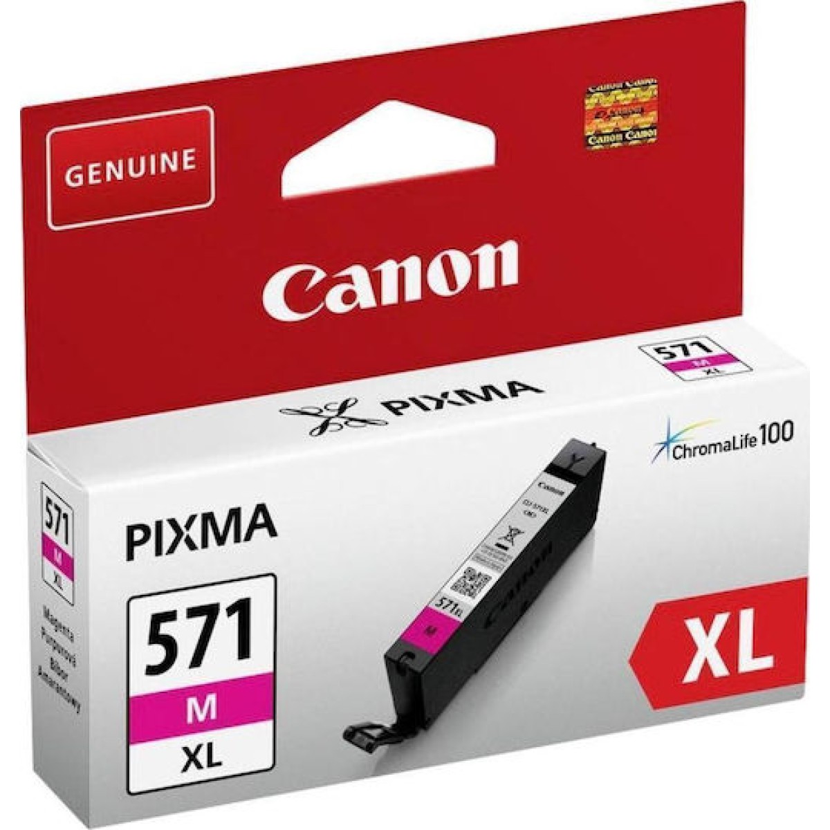 Canon CLI-571XL Γνήσιο Μελάνι Εκτυπωτή InkJet Ματζέντα (0333C001)