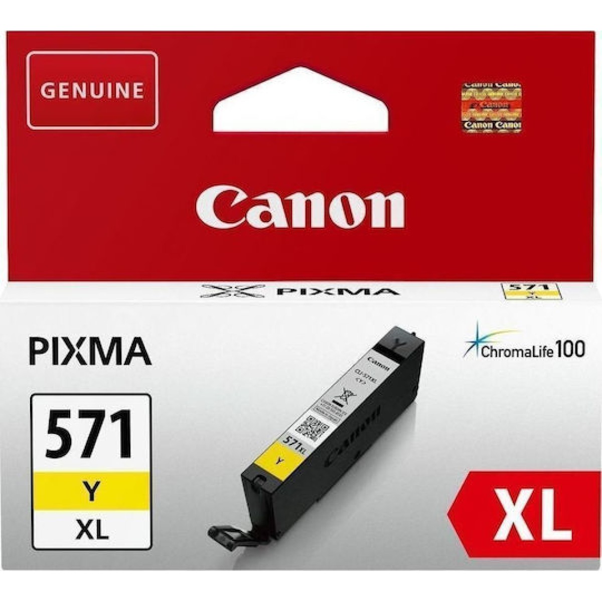 Canon CLI-571XL Γνήσιο Μελάνι Εκτυπωτή InkJet Κίτρινο (0334C001)