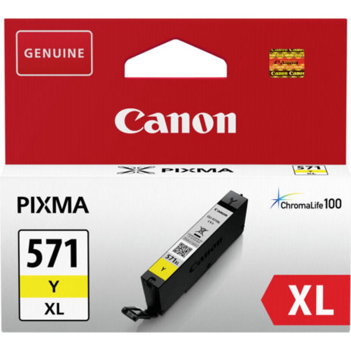 Canon CLI-571XL Γνήσιο Μελάνι Εκτυπωτή InkJet Κίτρινο (0334C001)