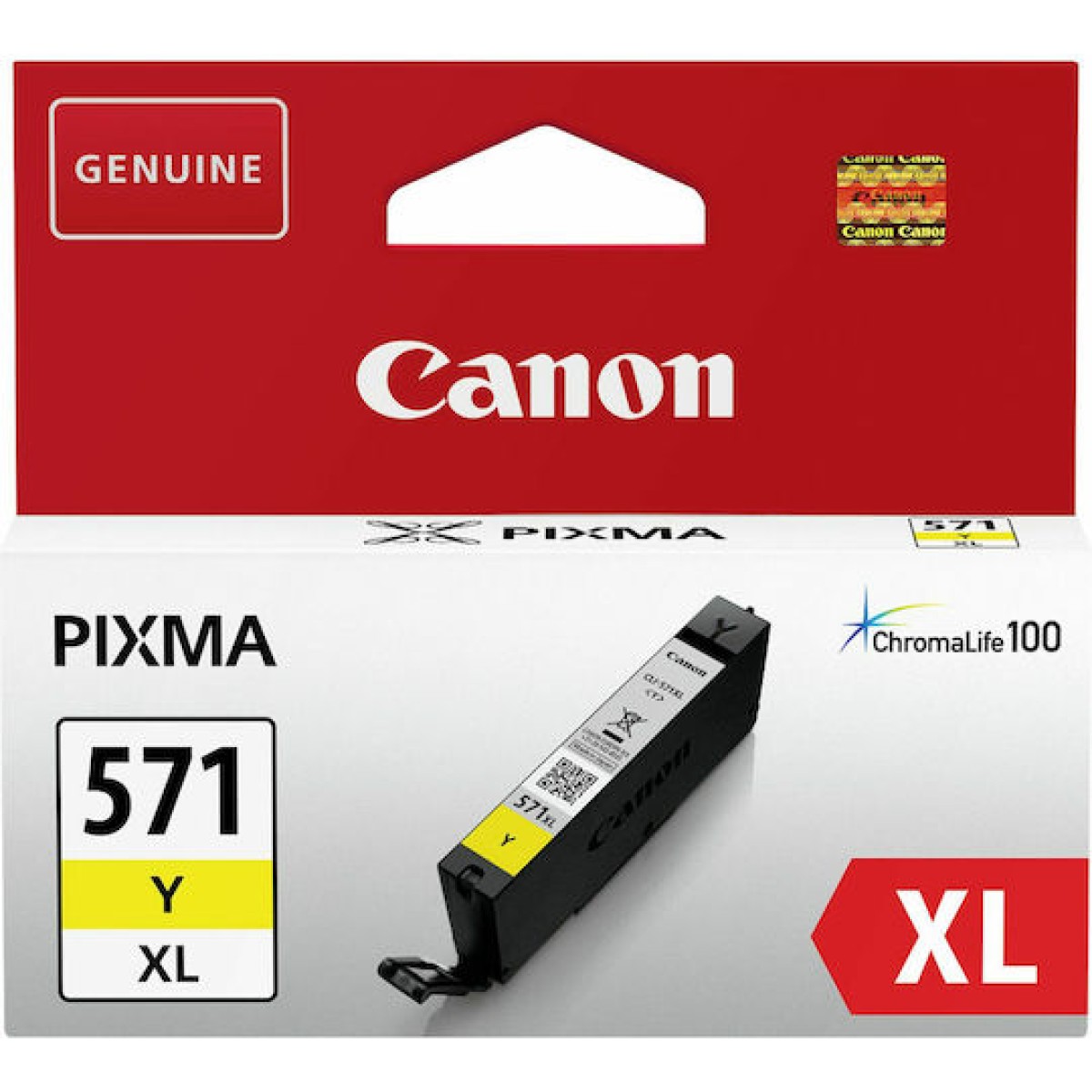 Canon CLI-571XL Γνήσιο Μελάνι Εκτυπωτή InkJet Κίτρινο (0334C001)