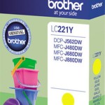 Brother LC221 Γνήσιο Μελάνι Εκτυπωτή InkJet Κίτρινο (LC-221Y)