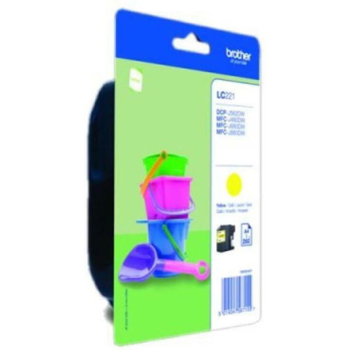 Brother LC221 Γνήσιο Μελάνι Εκτυπωτή InkJet Κίτρινο (LC-221Y)