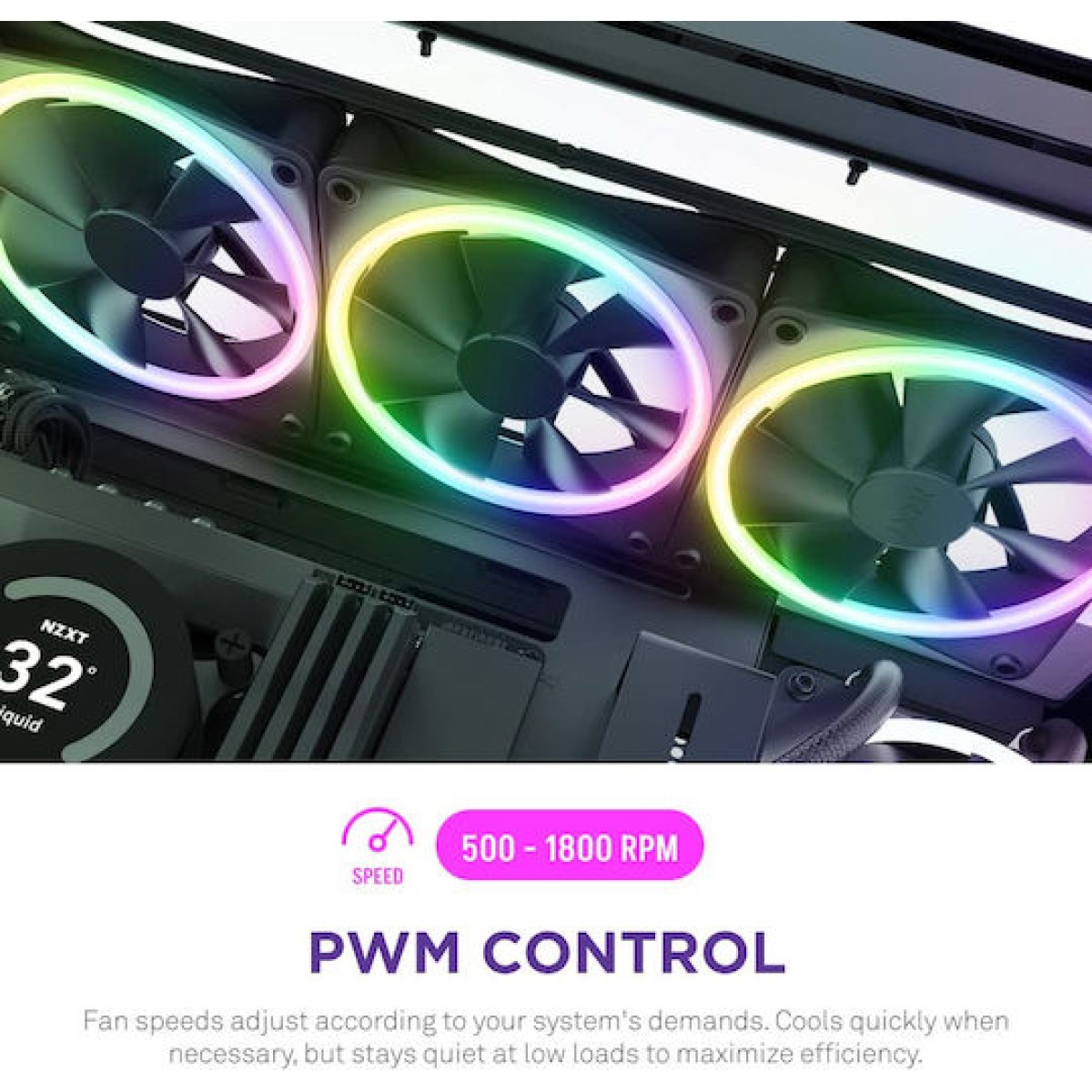 NZXT F120 RGB Duo Case Fan με Σύνδεση 4-Pin PWM